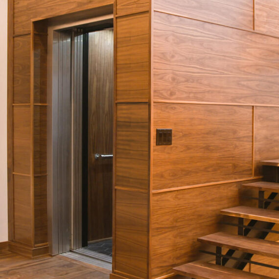 Elvoron HR/MR Home Elevator. Luxury residential lifts for custom homes. Elder care accessibility in DFW, Dallas.