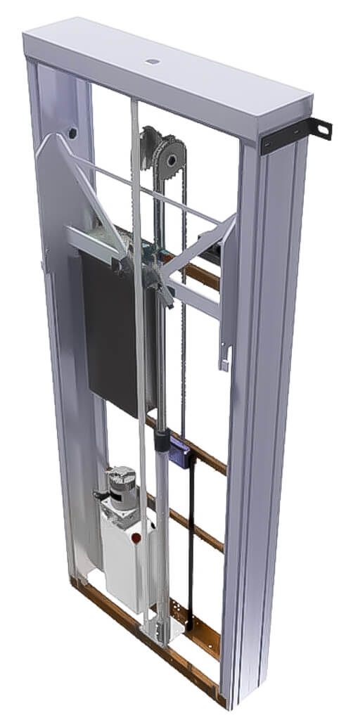 Genesis Hydraulic Drive mechanism. Powerful residential lifts and accessibility. Home elevator cost in DFW.