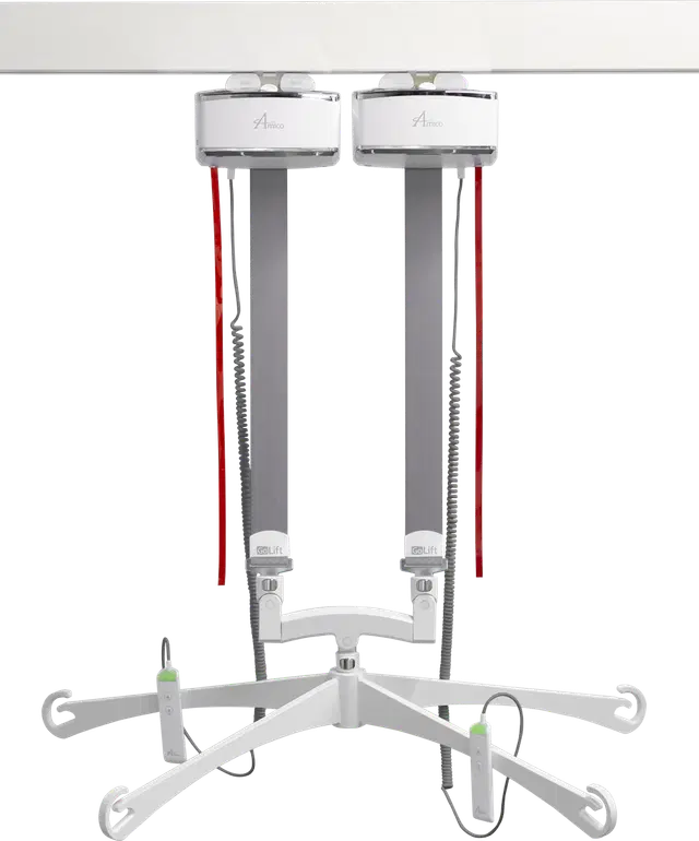 GoLift 1000 bariatric dual-motor ceiling lift for high-capacity transfers. Residential lifts and accessibility in DFW.