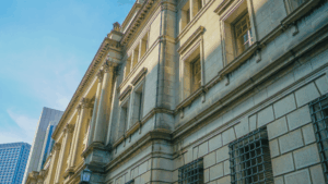 LU/LA elevator installed in a historic North Texas building to support ADA accessibility while preserving architectural character