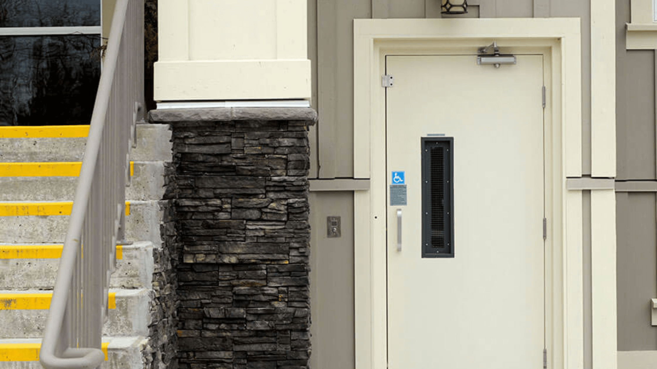 Vertical platform lift installed at a residential entry in North Texas as a space-saving accessibility solution